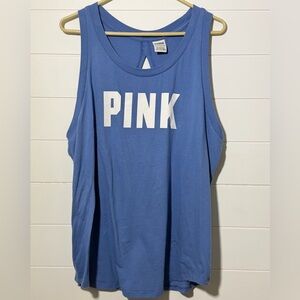 PINK Victoria's Secret Blue Muscle Tee